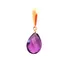 Pingente Com Gota Briolet Ametista Em Ouro 18k - 750