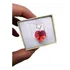 Pingente Coração Cristal Swarovski Padparadasch Boreal Prata