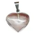 Pingente Coração Em Cristal De Quartzo Natural Folheado 2cm