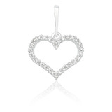 Pingente Coracao Pedras Cristal
