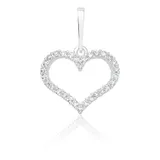 Pingente Coracao Pedras Cristal