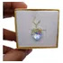 Pingente Cristal Swarovski Coração Aurora Boreal Prata 925
