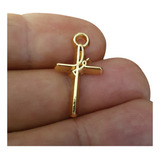 Pingente Crucifixo Dourado Fe