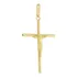 Pingente Crucifixo Palito Com Cristo Em Ouro 18k 750 