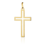 Pingente Cruz Crucifixo Masculino Em Ouro 18k Grande 3cm