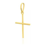 Pingente Cruz Crucifixo Palito Ouro 18k