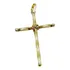 Pingente Cruz Fio Torcido 30mm Ouro 18k-750 Cor Dourado