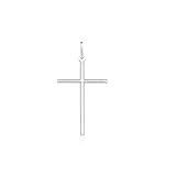 Pingente Cruz Palito Crucifixo Prata 925