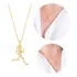 Pingente De Corrida Feminino Colar Sport Folheados  Ouro 18k