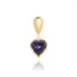 Pingente De Ouro 18k 750 Coração 7mm De Zircônia