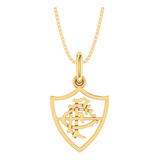 Pingente De Ouro 18k 750 Fluminense Tricolor