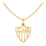 Pingente De Ouro 18k Escudo Atlético Mg Cam C/ Certificado