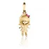 Pingente De Ouro 18k Menina Filha Delicado Pequeno Com Rubis
