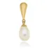 Pingente De Pérola Natural Gota Em Ouro 18k Cor Amarelo