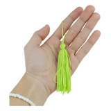 Pingente De Seda Tassel Franja 100 Unidades Nybc Cor Verde Folha