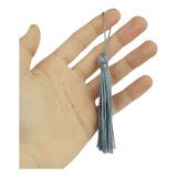 Pingente De Seda Tassel Franja Cinza Escuro C 50 Nybc
