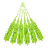 Pingente De Seda Tassel Verde Folha C 100 Unidades Brx