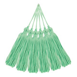 Pingente De Seda Tassel Verde Mar C 100 Unidades Brx