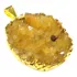 Pingente Drusa Citrino Pedra Natural Folheado A Ouro Ref569