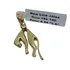 Pingente Em Ouro 18k  750 Pantera Lisa Com 3 Cristais 6,85g