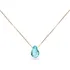 Pingente Em Ouro 18k Ponto De Luz 0,7cm Gota Cor Esmeralda