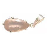 Pingente Em Quartzo Rosa