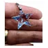 Pingente Estrela Swarovski Blue Aurora Boreal 2,8cm Em Ródio