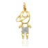Pingente Filhos Pingente Menino Ouro 18k Amarelo E Branco