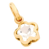 Pingente Flor Com Cristal