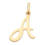 Pingente Folheado Ouro 18k Rommanel Letra Do Nome Lindo! Você Escolhe A Letra Com Garantia Nota Fiscal Tamanho 2,6 Cm