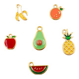 Pingente Fruta Pequena Zamac Resinada Artesã Montagem Bijoux