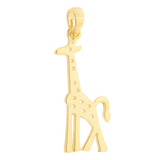 Pingente Girafa Dourado Zoojoias