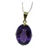 Pingente Grande  Ametista Natural Ouro 18 K