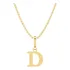 Pingente Letra D Pequena Em Ouro 18k 750 Cor Dourado