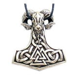 Pingente Martelo De Thor Colar Nórdico Viking Ram 5cm