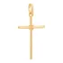 Pingente Masculino Folheado Ouro Cruz Lisa Com Cor Dourado