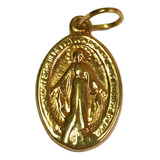 Pingente Medalha Cristã De Prata Banhado Em Ouro cod 2246 