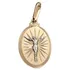 Pingente Medalha Cristo 20mm Folheado Ouro 18k E Ródio Nfe