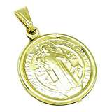 Pingente Medalha De São Bento Banho De Ouro 18k 4730