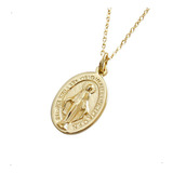 Pingente Medalha Nossa Senhora Das Graças Ouro 18k 45cm