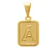 Pingente Medalha Pequena Letra Folheado Ouro 18k Softjoias