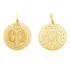 Pingente Medalha São Bento Dupla Face 13mm Em Ouro 18k Cor Amarelo