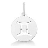 Pingente Medalha Signo Gemeos