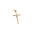 Pingente Médio Banhado Ouro Unissex Crucifixo Jesus Com Cor Dourado
