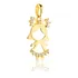 Pingente Menina Filha Em Ouro 18k Com Zircônias 20mm 