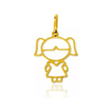 Pingente Menina Filha Ouro