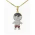 Pingente Menino Para Colar Em Ouro Amarelo 18k