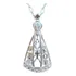 Pingente N. Sra Aparecida  + Corrente 60 Cm Prata 925