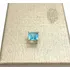 Pingente Ouro 18k Quadrado 0,6cm Pedra Natural Topázio Azul