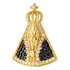 Pingente Ouro 18k Santa Nossa Senhora Aparecida Manto Azul